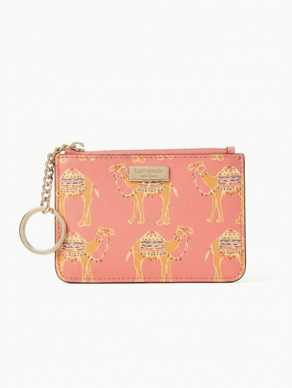 kate spade Camel Party Bitsy Coin Purse And Kaychain Wallet